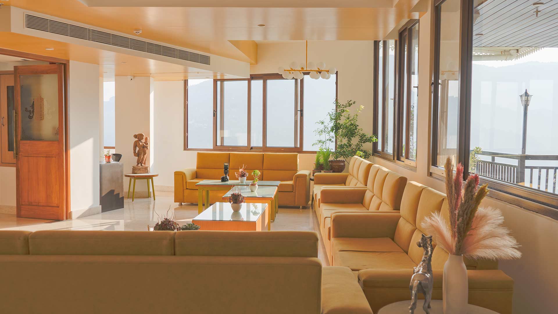 Step into tranquility at our hotel's inviting lobby